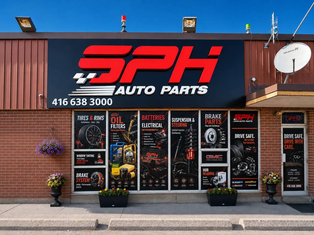 SPH Auto Parts storefront at 58 Toro Rd, North York